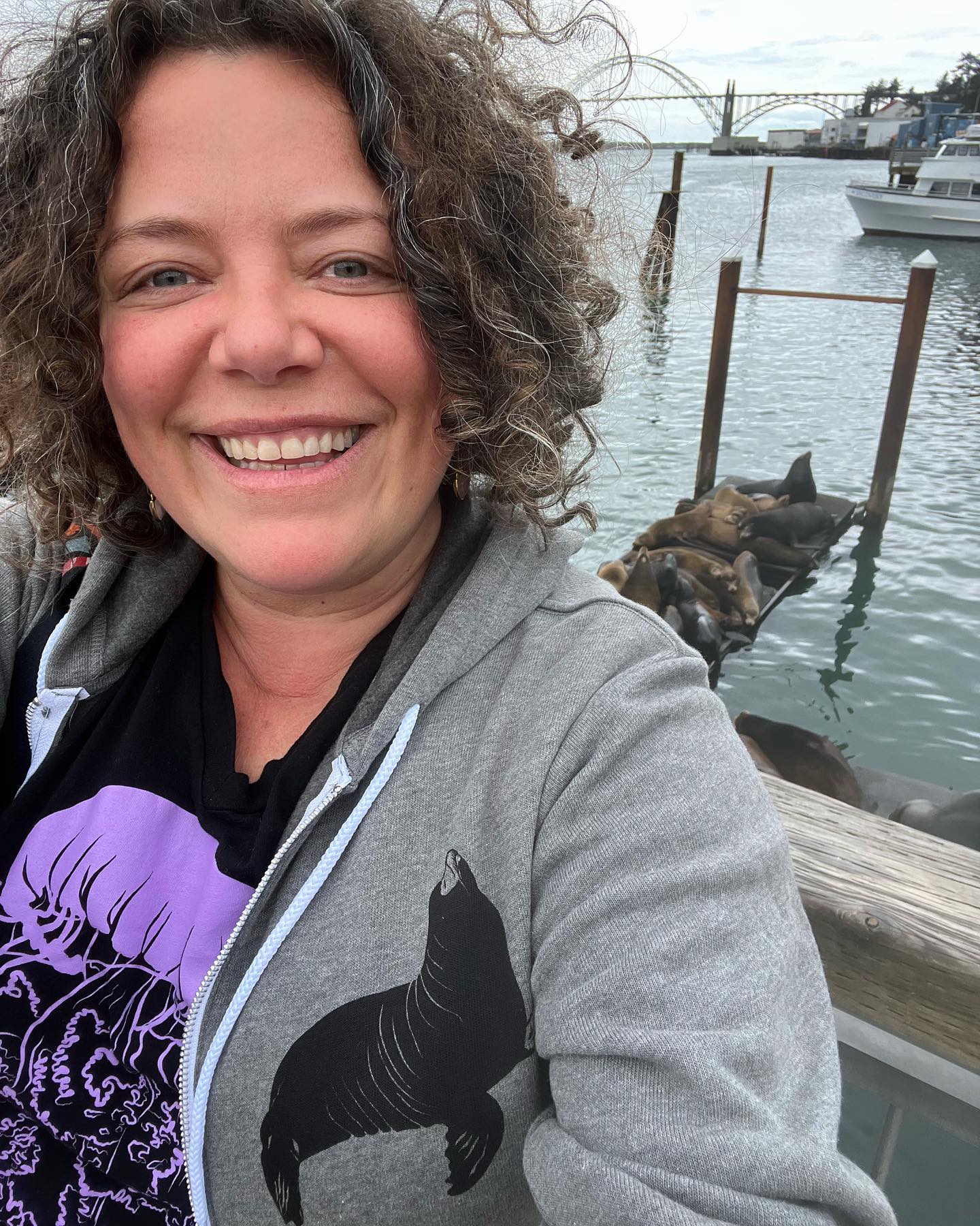 Sea Lion's Port Sponge Fleece Zip up Hoodie - Unisex Deep Heather