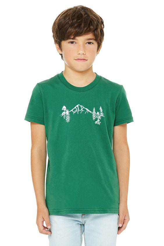 Mountain Forest T-Shirt - Toddler & Youth Kelly Green