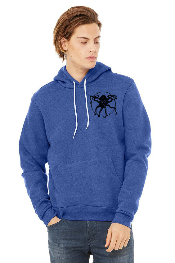 Octopus Kraken Ultra Soft Pull Over Hoodie - Unisex Heather True Royal