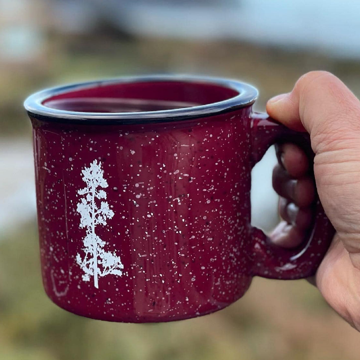 Pine Tree Flock 15oz Ceramic Campfire Mug
