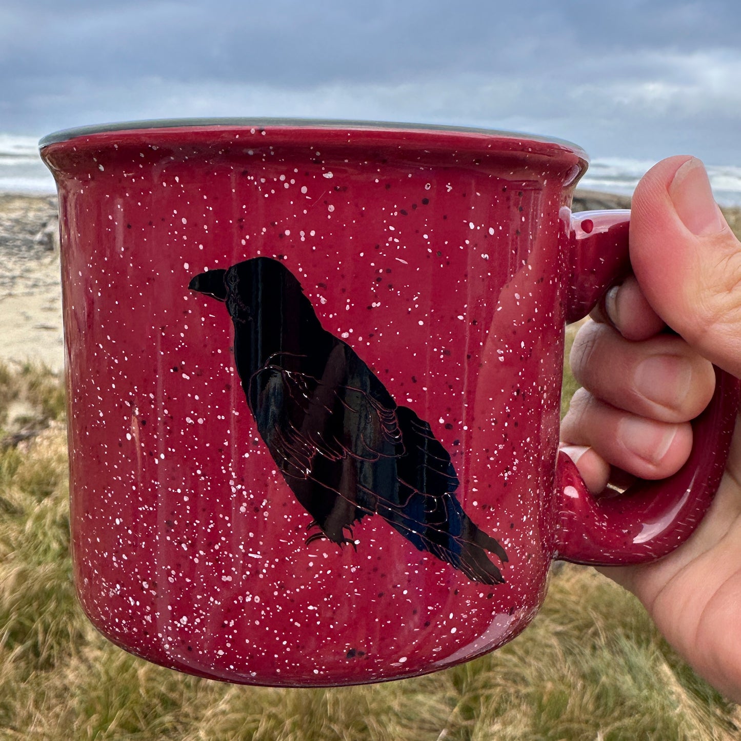 Perched Raven 15oz Ceramic Campfire Mug