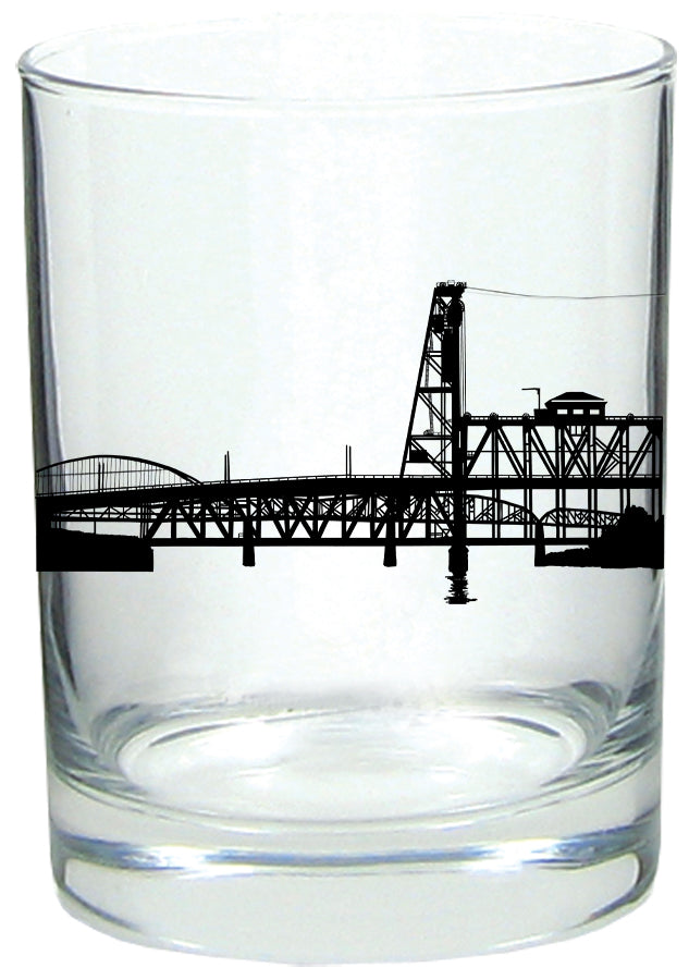 Portland Bridges 14oz Tumbler Lowball Rocks Glass