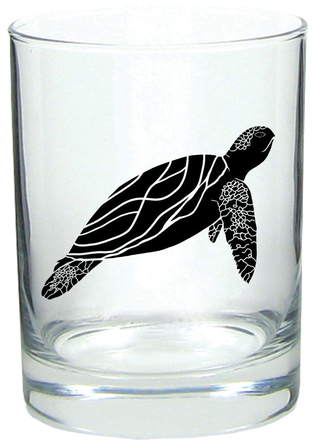 Sea Turtle 14oz Tumbler Lowball Rocks Glass
