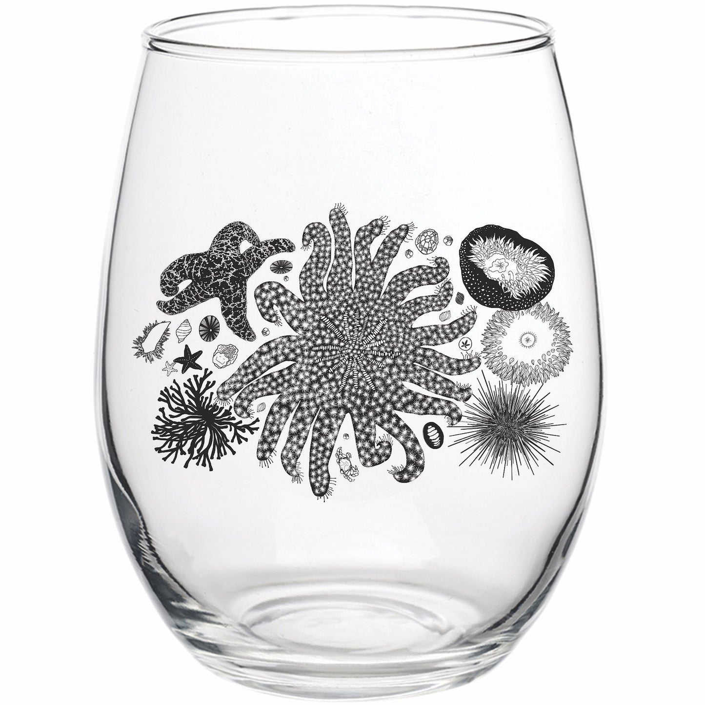 Tide Pool Treasures 15oz Stemless Wine Glass