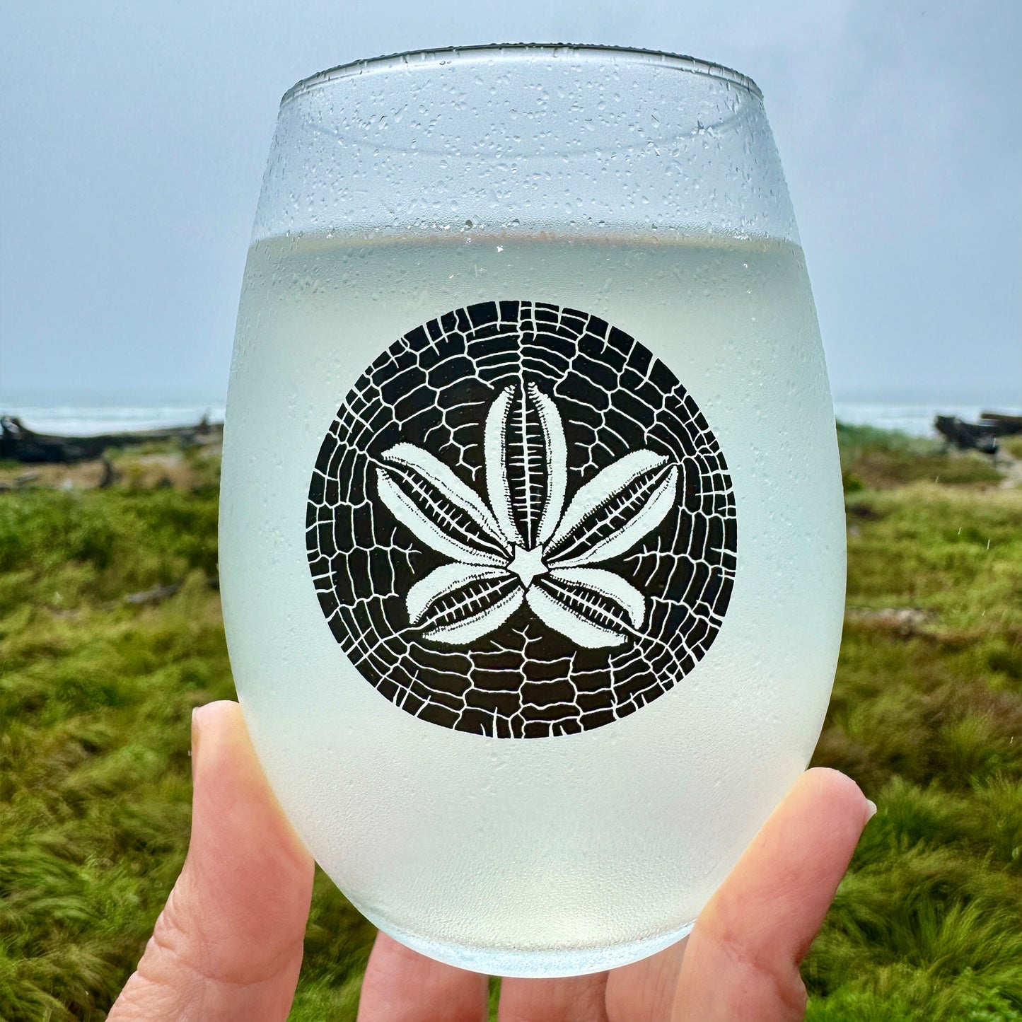 Sand Dollar 15oz Stemless Wine Glass