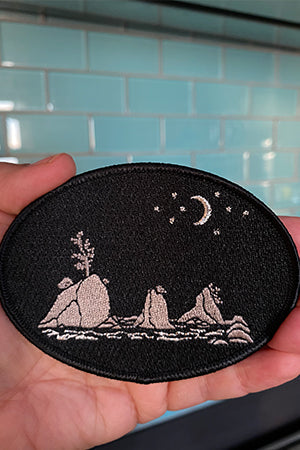 Moon Over Three Graces Iron-On-Patch