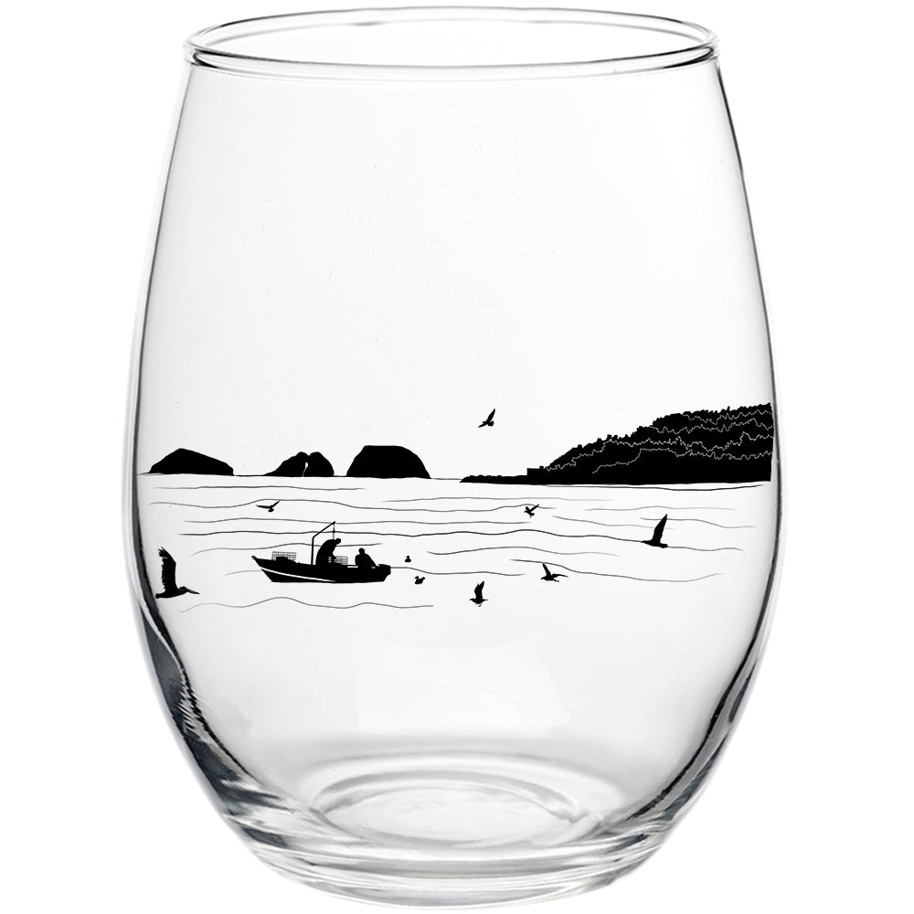 Bay Bounty 15oz Stemless Wine Glass