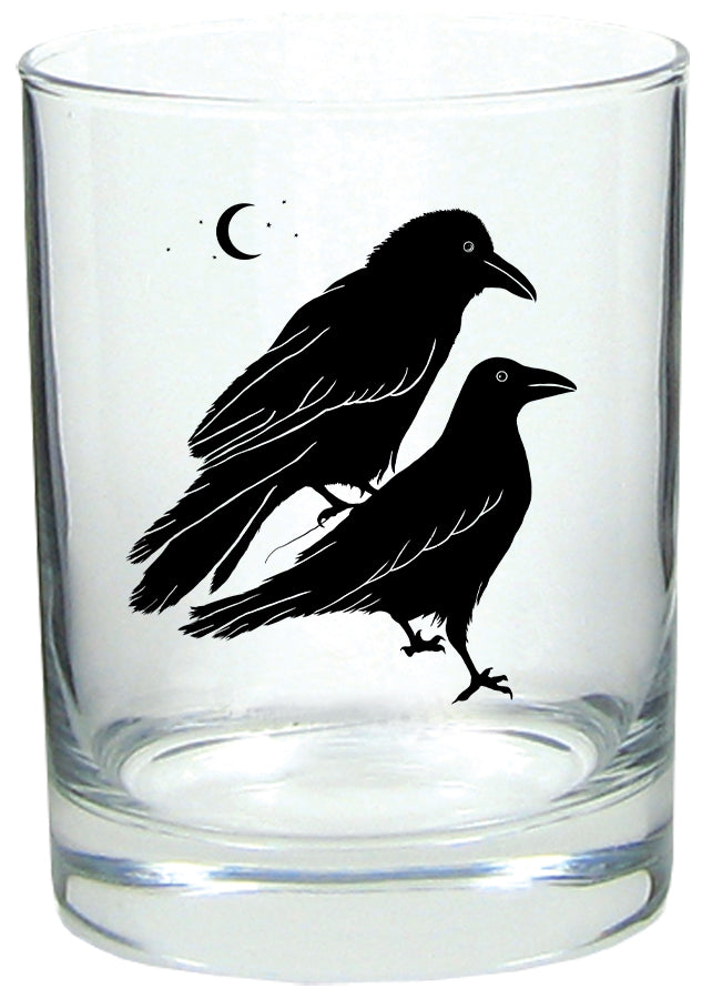 Celestial Raven 14oz Tumbler Lowball Rocks Glass