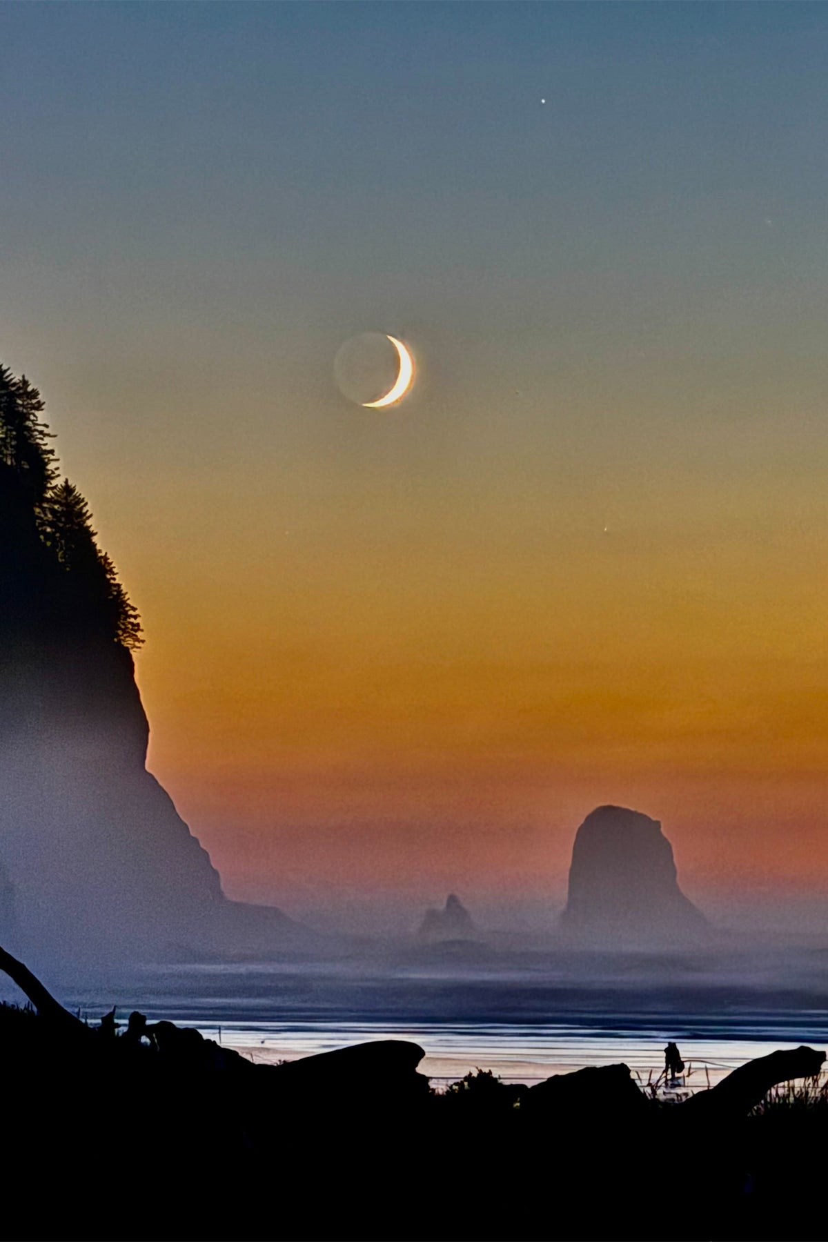 Crescent Moon Couple Post Card