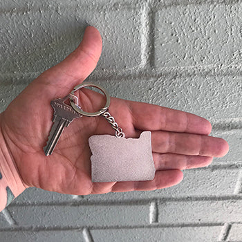 Oregon Map Mt Hood Key Chain