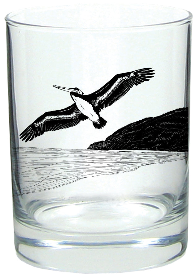 Pelicanza Beach 14oz Tumbler Lowball Rocks Glass