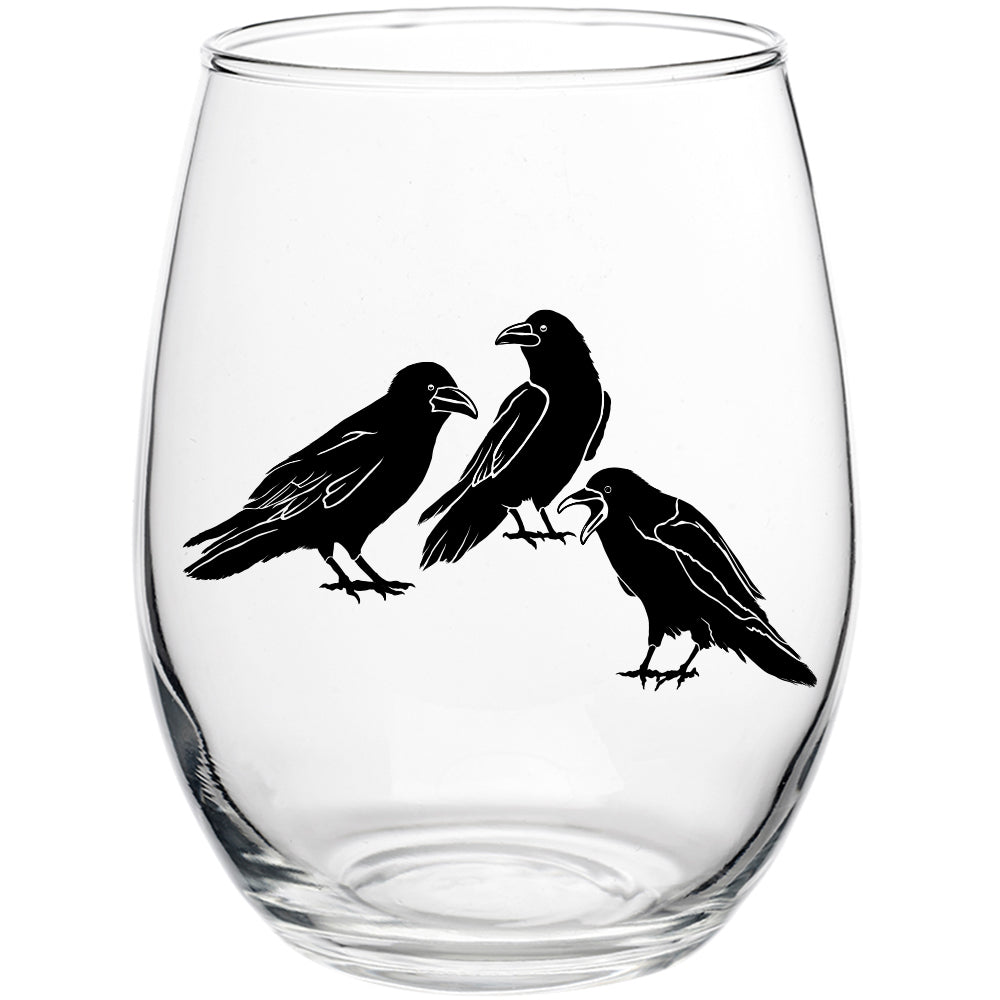 Raven's Chat 15oz Stemless Wine Glass