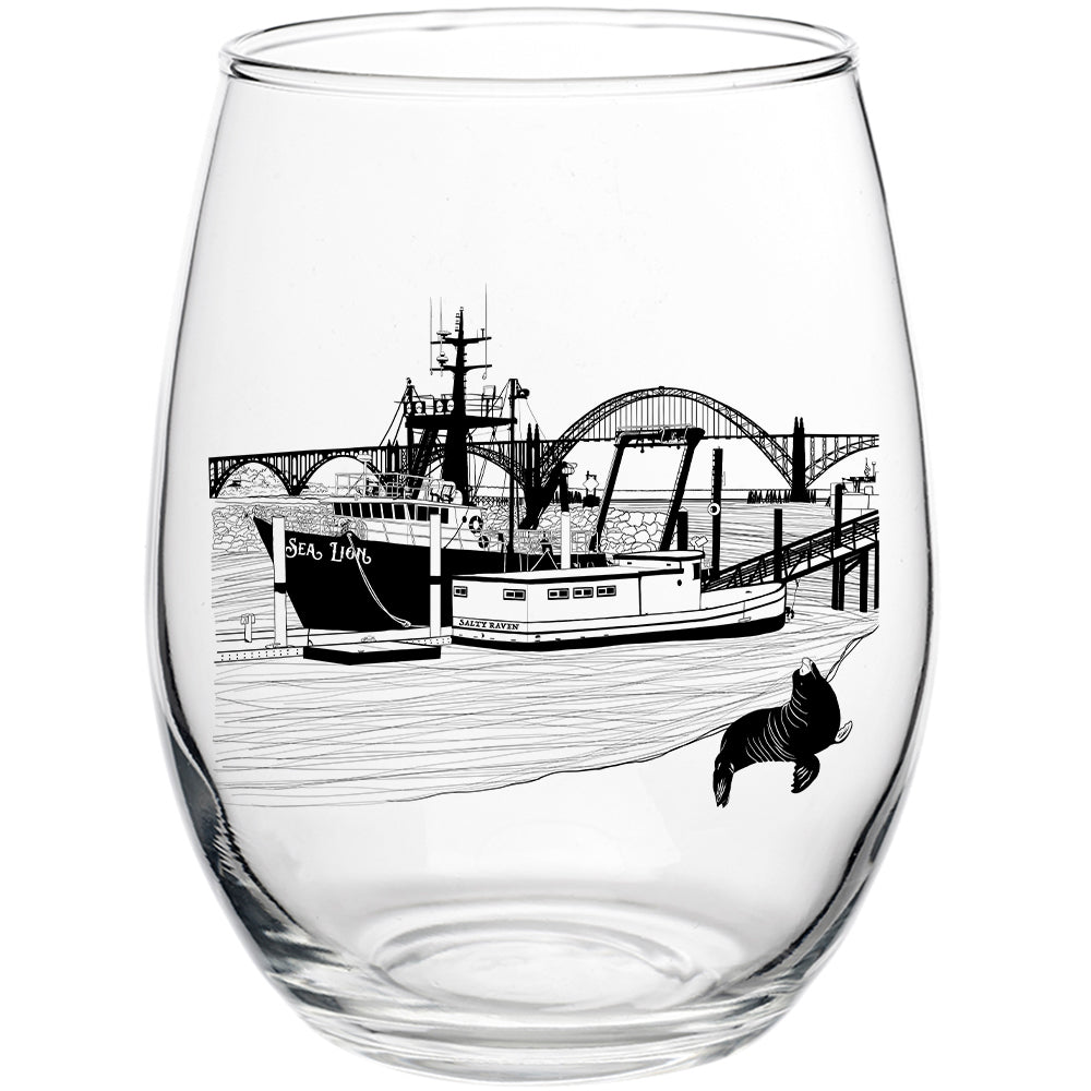 Sea Lion's Port 15oz Stemless Wine Glass