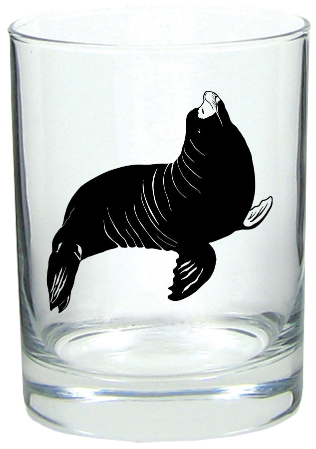 Sea Lion 14oz Tumbler Lowball Rocks Glass