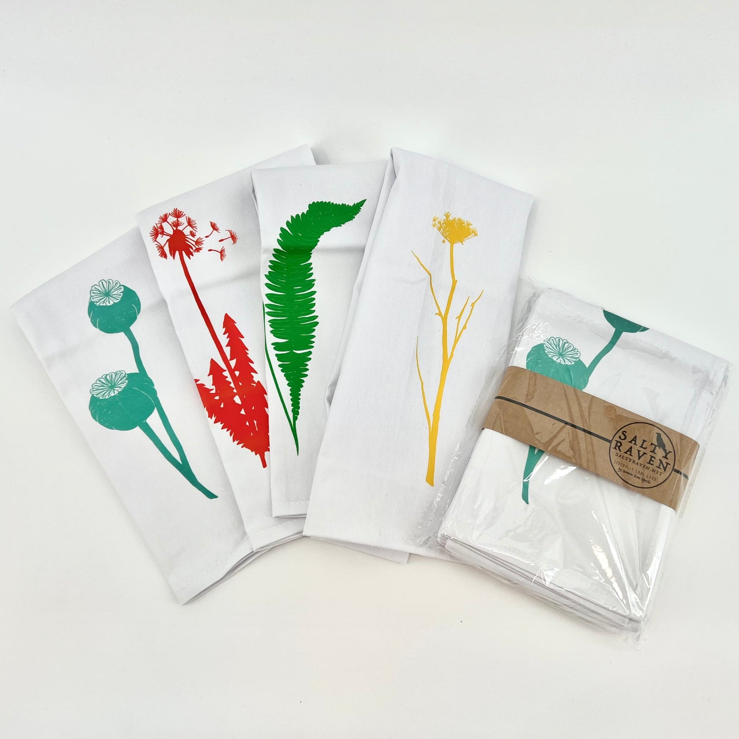 100% Cotton Screen Printed Tea Towel Sets