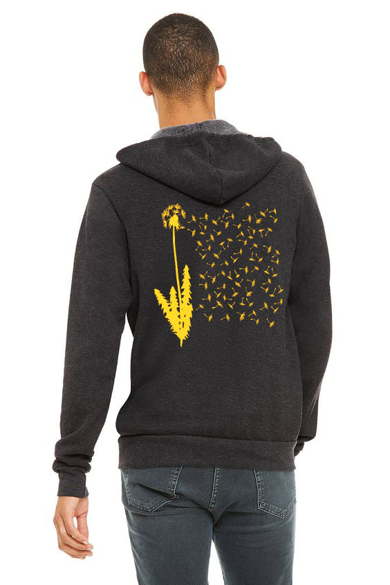 1000 Wishes Ultra Soft Zip Up Hoodie - Unisex Dark Grey Heather