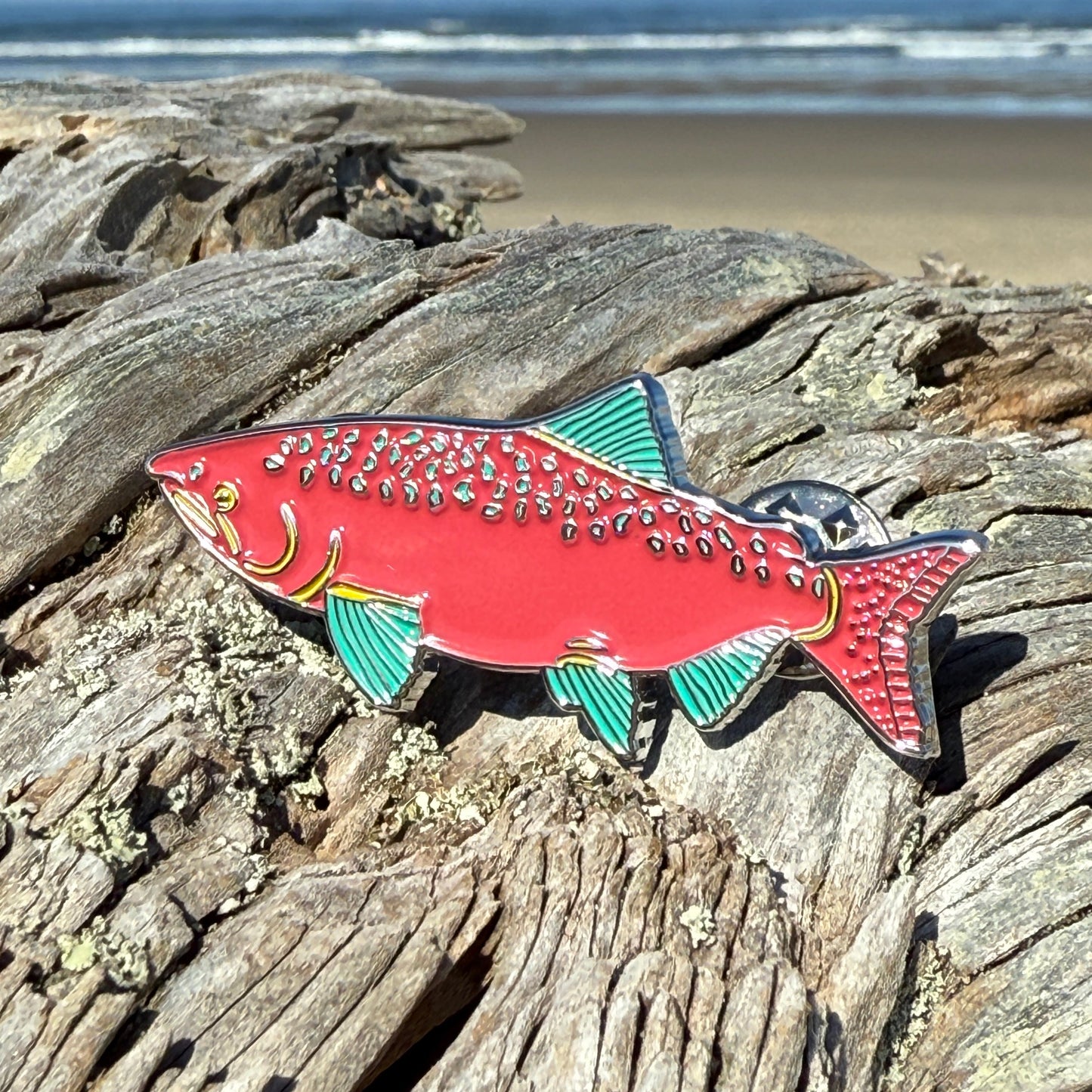 Salmon Lapel Pin