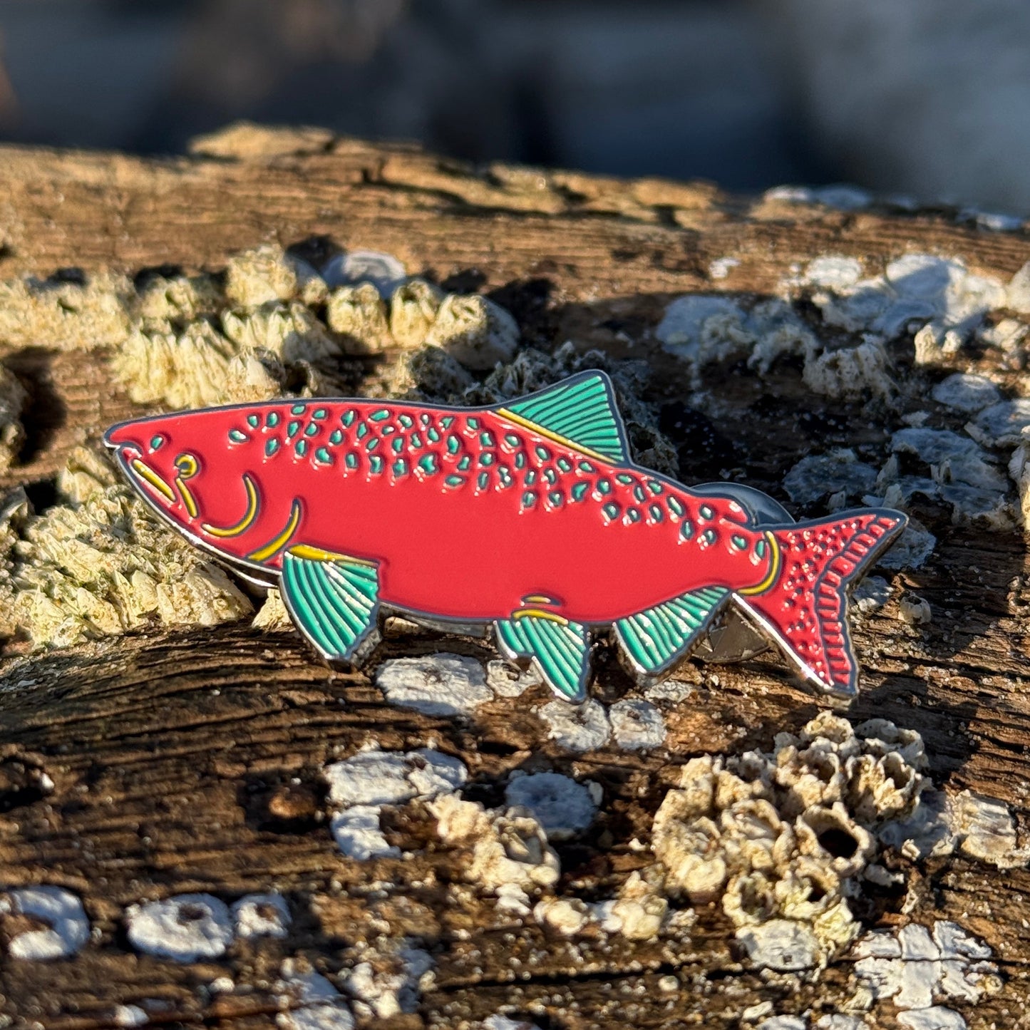 Salmon Lapel Pin