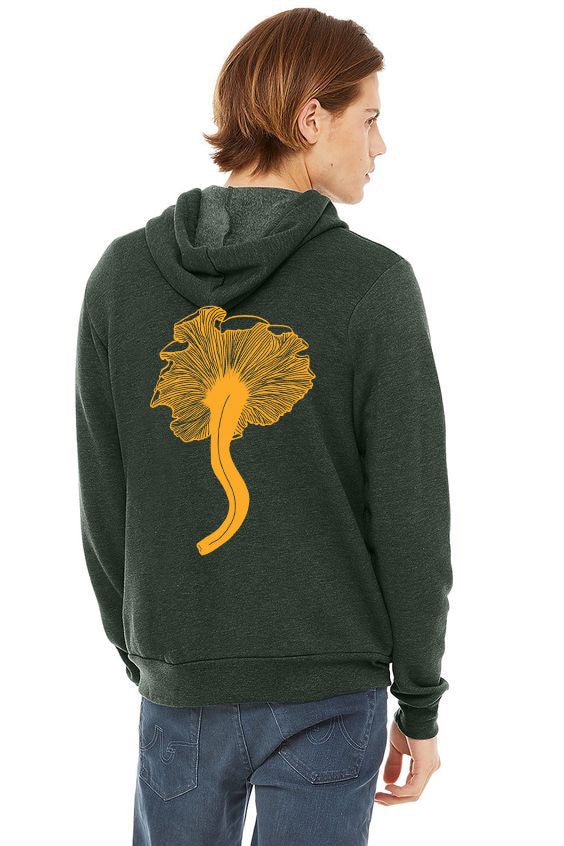 Chanterelle Zip Up Hoodie - Heather Forest