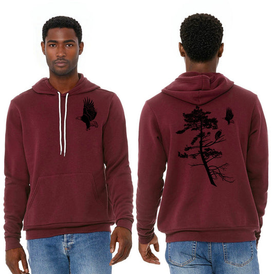 Coastal Eagles -  Pullover Sponge Fleece Hoodie Maroon