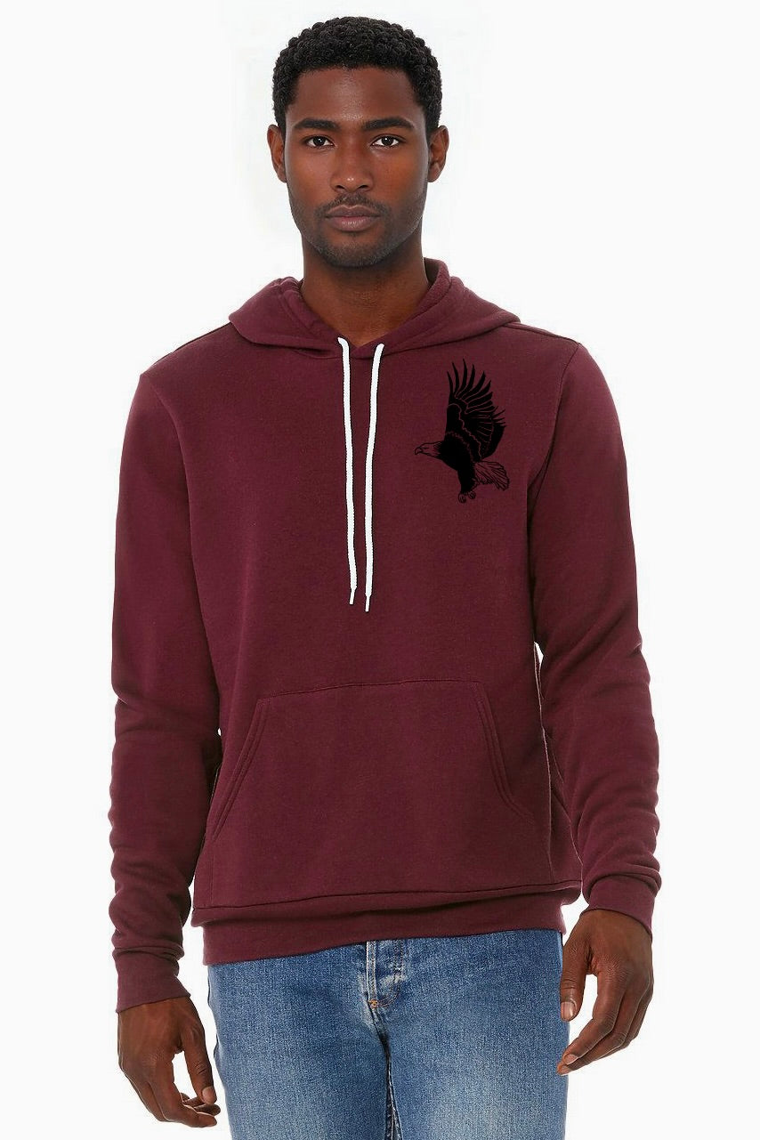 Coastal Eagles -  Pullover Sponge Fleece Hoodie Maroon