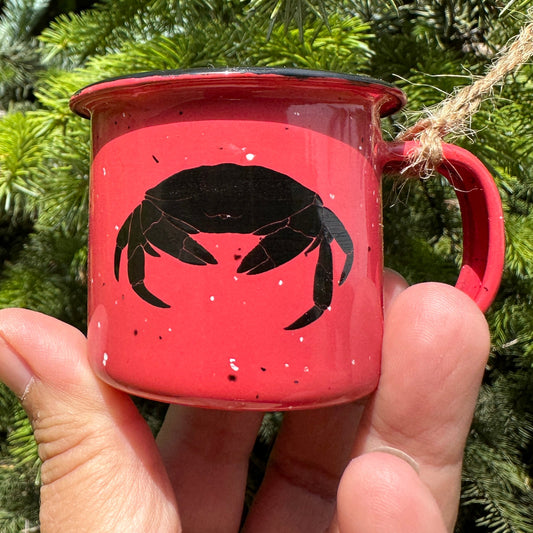Crabby 3oz Mini Enamel Campfire Espresso Mugs “Ornaments”