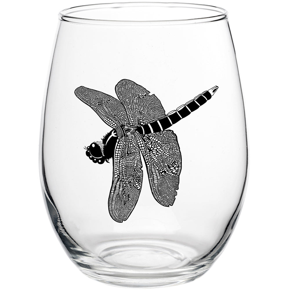Dragonfly Jewel 15oz Stemless Wine Glass