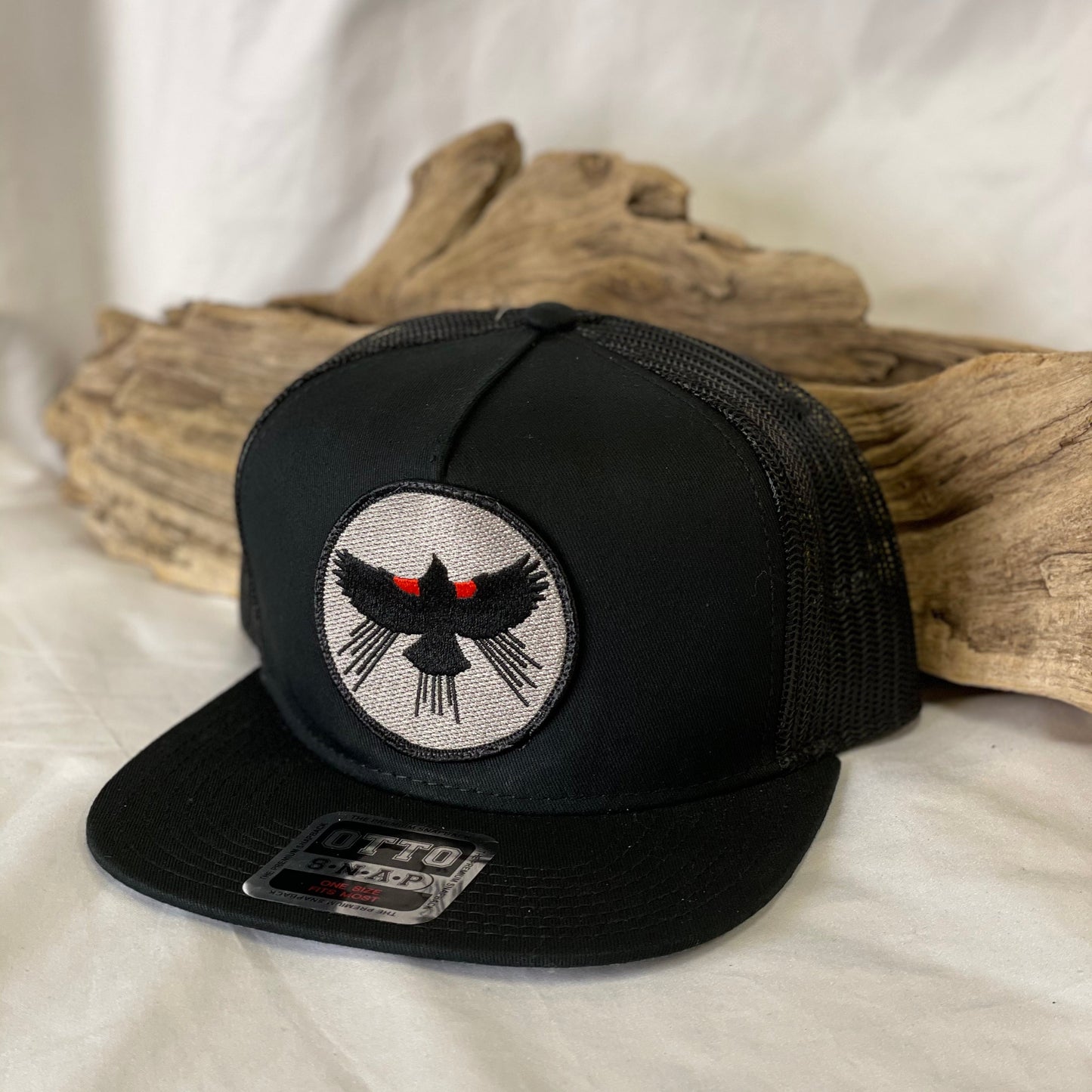 Red Winged Black Bird Caps and Beanies