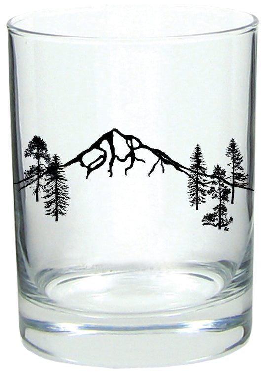 Mountain Forest 14oz Tumbler Lowball Rocks Glass