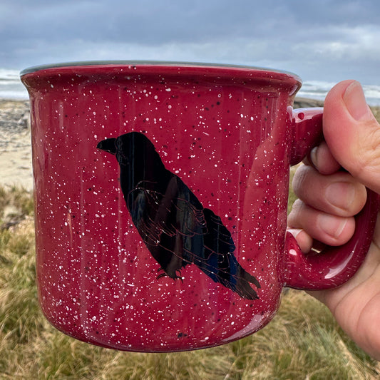 Perched Raven 15oz Ceramic Campfire Mug