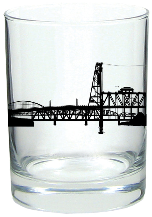 Portland Bridges 14oz Tumbler Lowball Rocks Glass