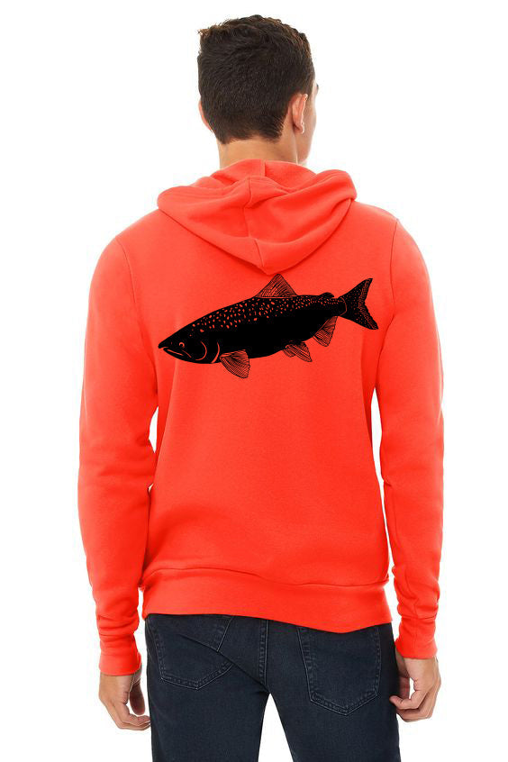 Salmon Sponge Fleece Pull Over Hoodie - Unisex Poppy