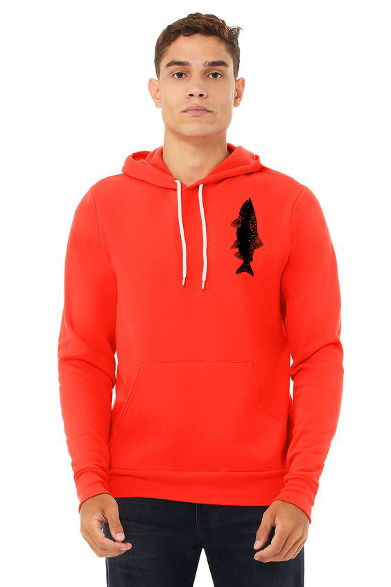 Salmon Sponge Fleece Pull Over Hoodie - Unisex Poppy