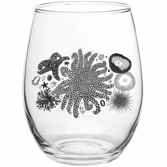 Tide Pool Treasures 15oz Stemless Wine Glass