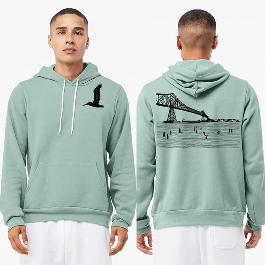 Gateway to the Sea Pullover Hoodie Dusty Blue