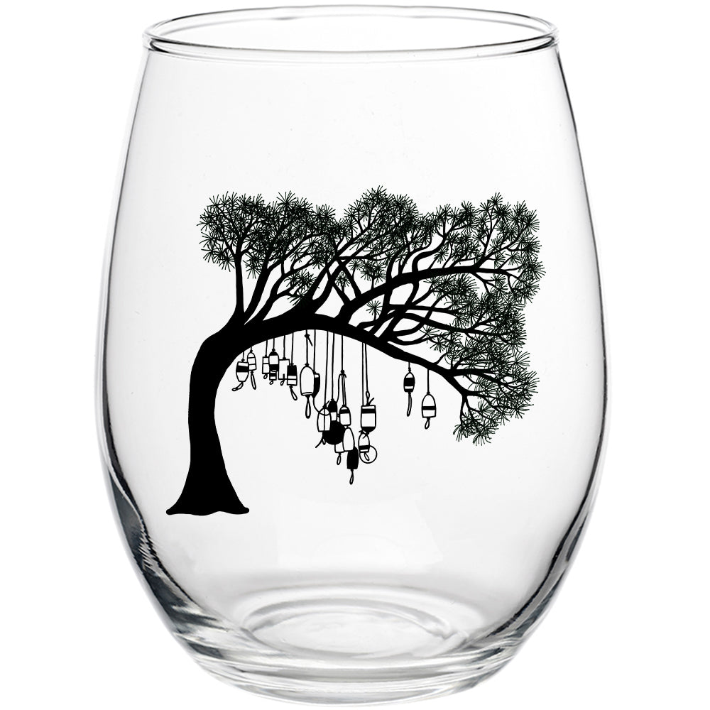 Buoy Tree 15oz Stemless Wine Glass