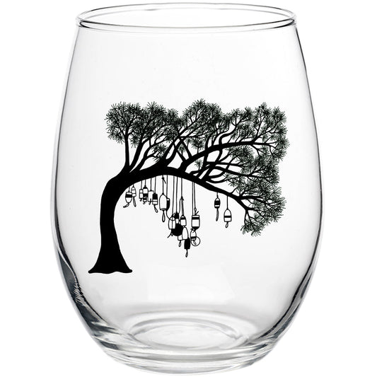 Buoy Tree 15oz Stemless Wine Glass