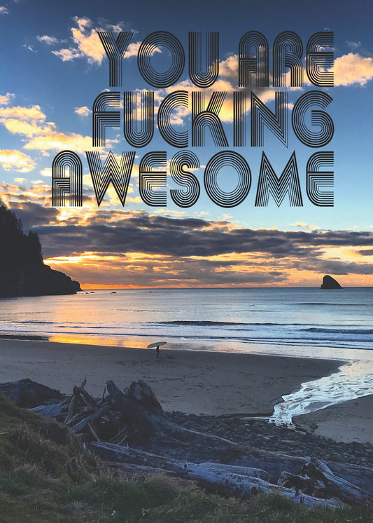 You Are Awesome Funny Love Friendship Everyday Greeting Card