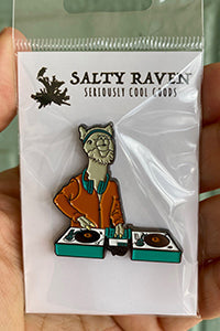 DJ LlamaRama Enamel Lapel Pin