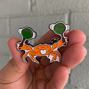 Crabarita Enamel Lapel Pin