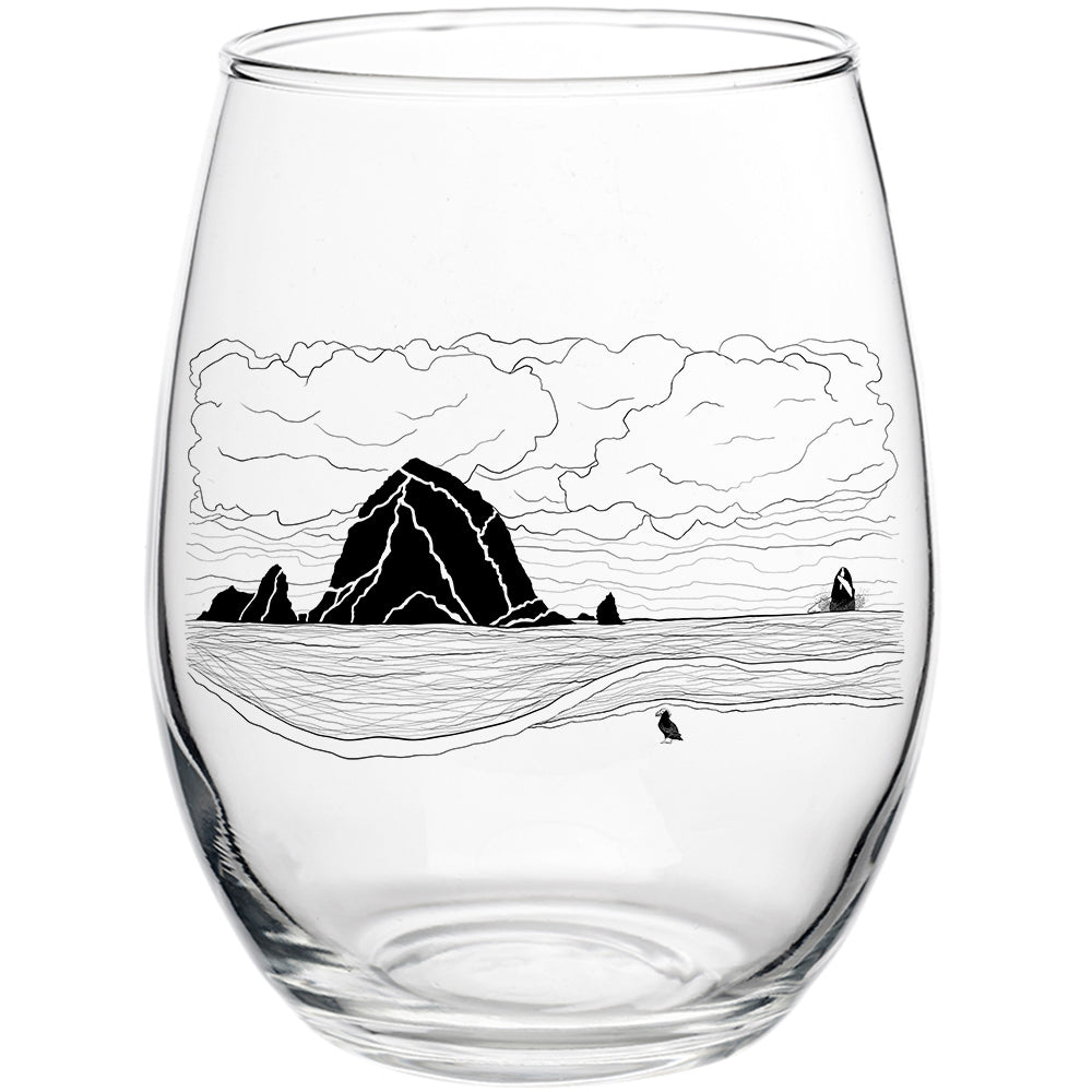 Haystack Humpback 15oz Stemless Wine Glass