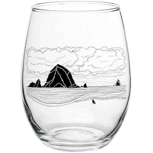 Haystack Humpback 15oz Stemless Wine Glass
