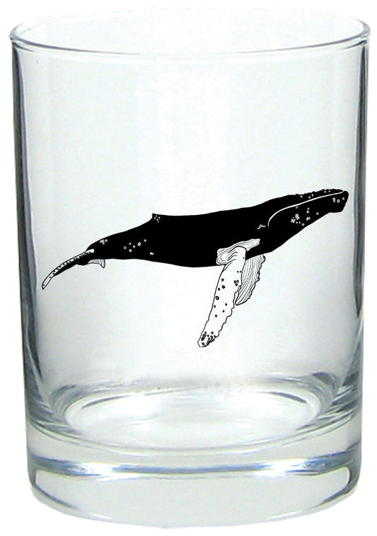 Humpback Whale 14oz Tumbler Lowball Rocks Glass