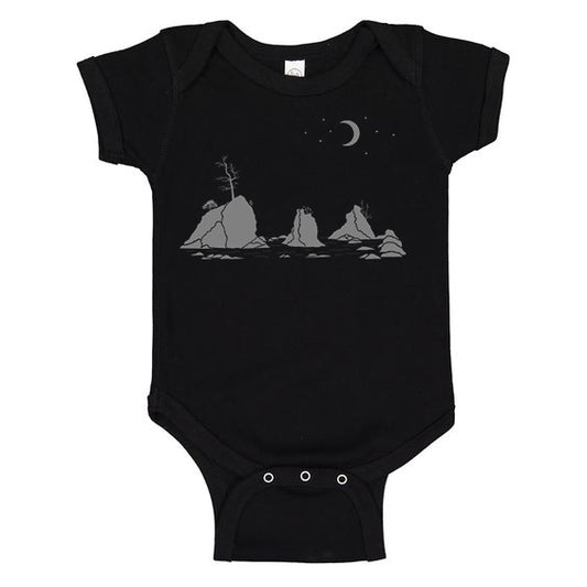 Moon Over Three Graces - Infant Bodysuit Black