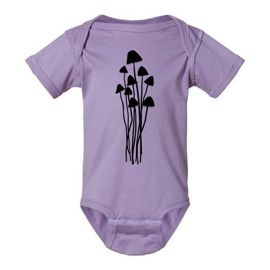 Mushroom Caps One Piece - Infant Lavender