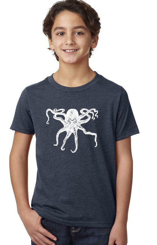 Octopus Kraken T-Shirt - Toddler & Youth Navy
