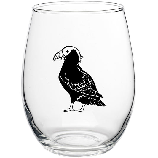 Tufted Puffin 15oz Stemless Wine Glass