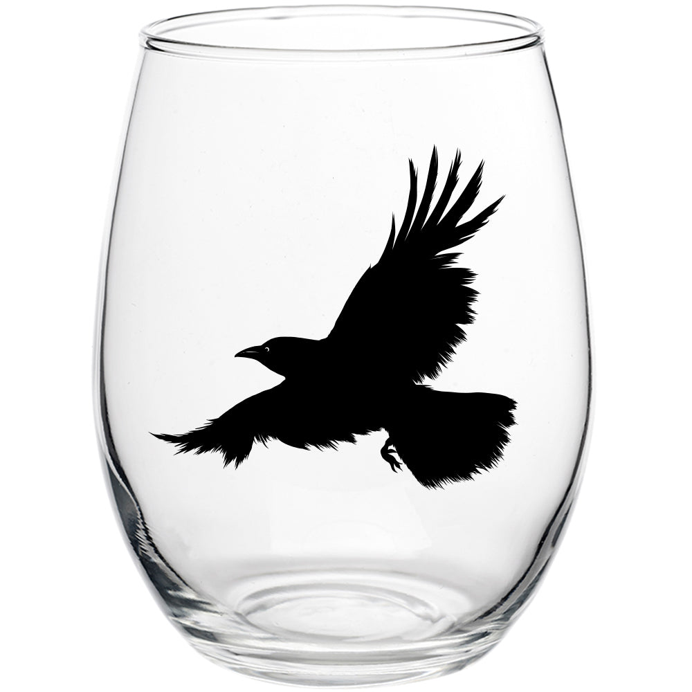 Flying Raven 15oz Stemless Wine Glass