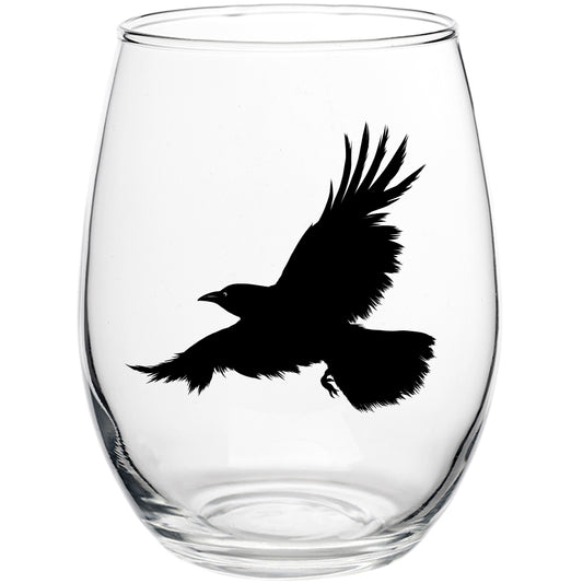 Flying Raven 15oz Stemless Wine Glass