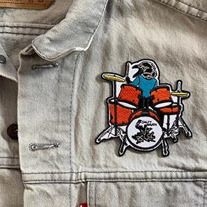 Salty Raven Drums Iron-On-Patch